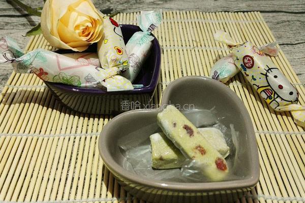 抹茶味草莓牛轧糖的做法图解17