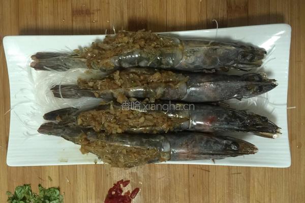 蒜蓉粉丝开背虾的做法图解6