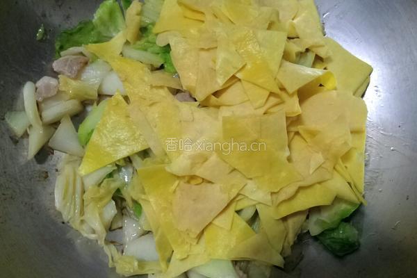 白菜大格扎炒肉的做法图解8