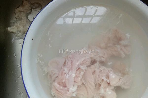 酸豆角炒大肠的做法图解3