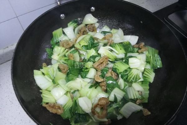 油渣青菜的做法图解4