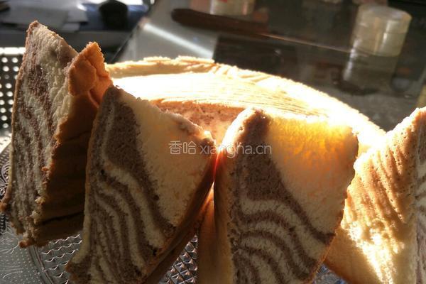 斑马纹双色戚风蛋糕的做法图解21