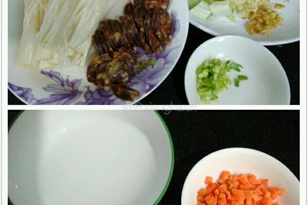 腊味金针菇的做法图解2