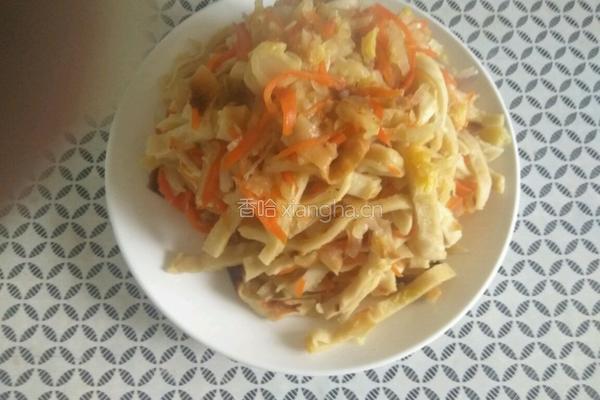 三丝炒饼的做法图解4