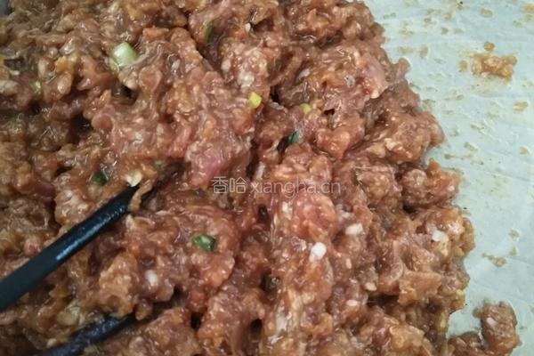 韭菜河蚌馅肉饼的做法图解4