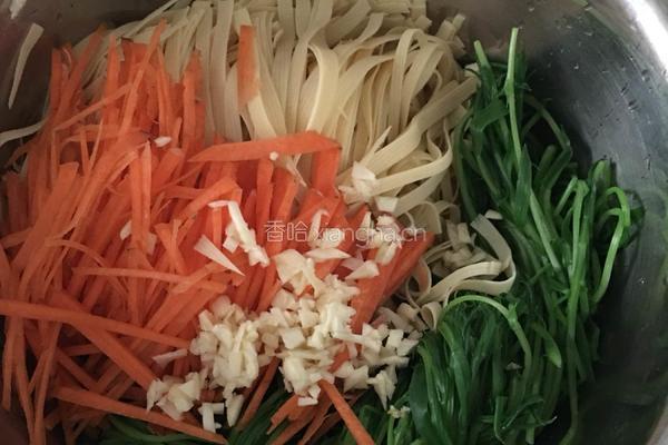 松柳苗拌干豆腐丝的做法图解4