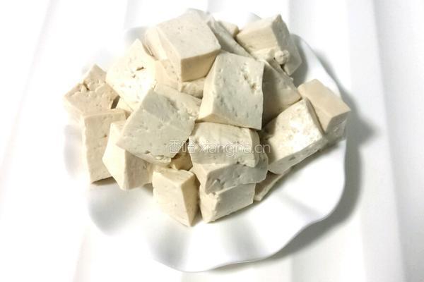 油菜豆腐炒肉的做法图解4