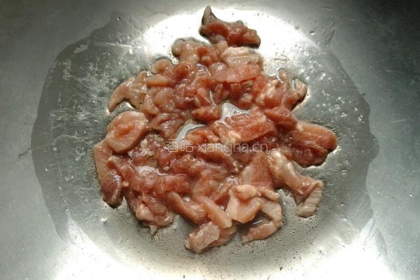 油菜豆腐炒肉的做法图解6