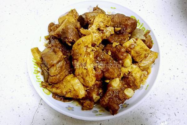 素鸡烧排骨的做法图解8