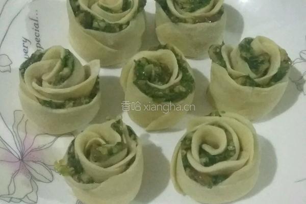 春暖花开……烤玫瑰花饺的做法图解19