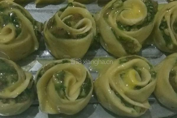 春暖花开……烤玫瑰花饺的做法图解23