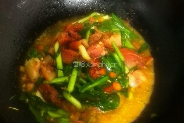 大蒜炒猪头肉的做法图解5