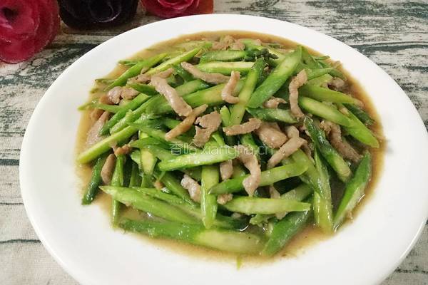 芦笋炒肉丝的做法图解7
