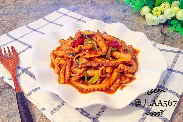 辣炒八爪鱼的做法图解8