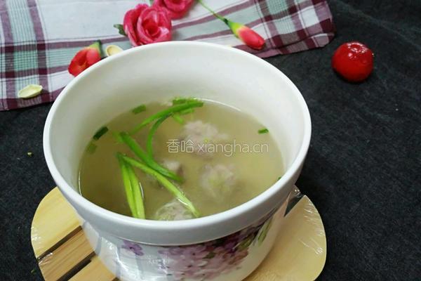 氽白菜肉丸的做法图解6