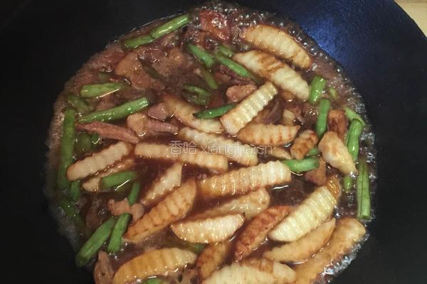 扁豆焖面的做法图解4