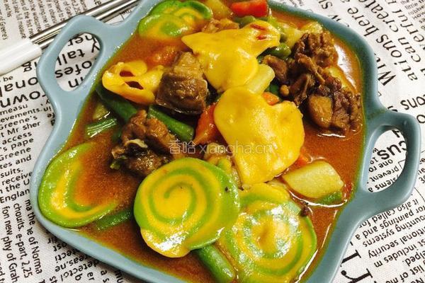 大盘鸡焖彩面的做法图解14
