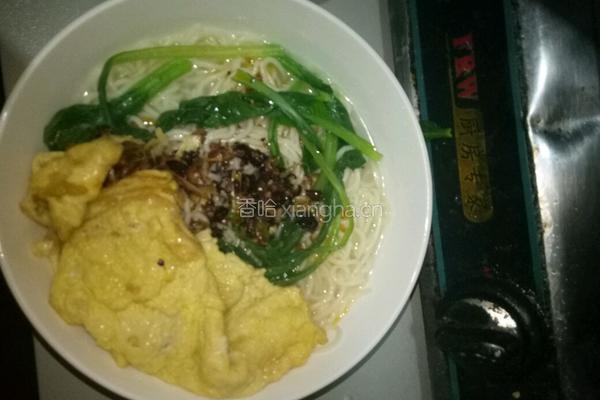 鸡蛋青菜面的做法图解4