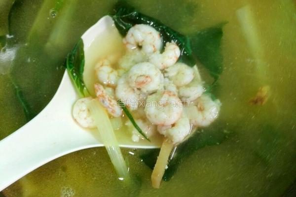 虾仁小白菜汤的做法图解8