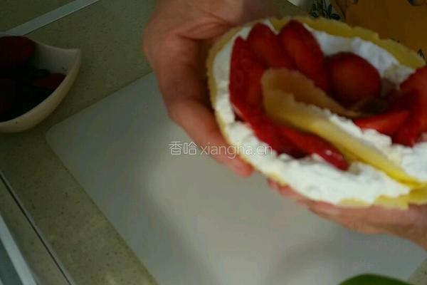 奶油草莓可丽饼的做法图解9