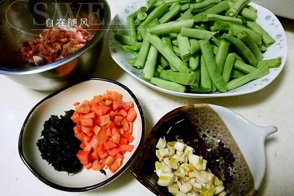 榄菜四季豆的做法图解1