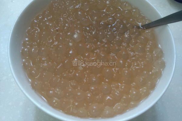 蜜豆牛奶西米露的做法图解3