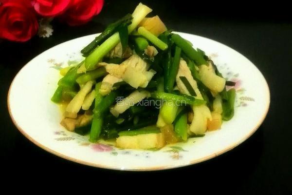 大蒜炒咸肉丝的做法图解7