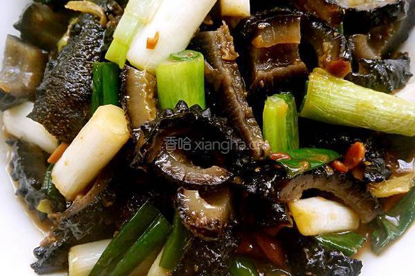 酱香葱爆海参的做法图解4