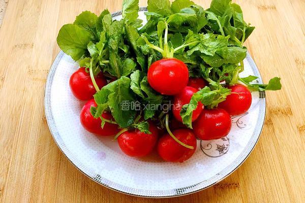 凉拌樱桃小萝卜的做法图解1