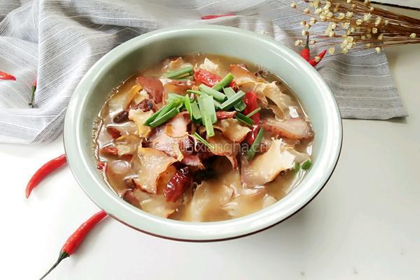 腊肉煮豆腐干的做法图解12
