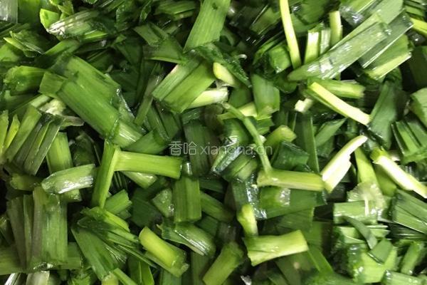 韭菜蚬肉烧肉鸭肾炒翘头的做法图解4
