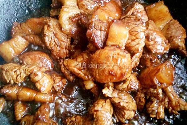 花干炖肉的做法图解2