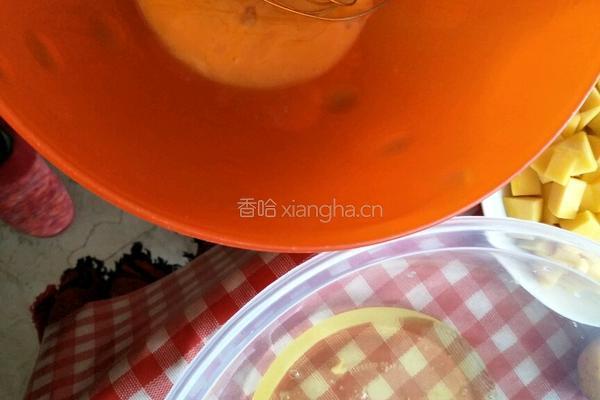 芒果蛋糕卷的做法图解2