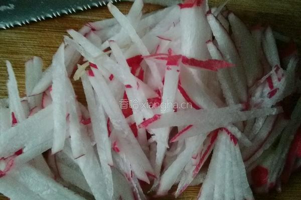爽拌豆芽萝卜丝的做法图解3