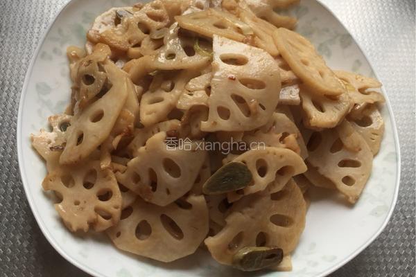 腊八蒜炒藕的做法图解7