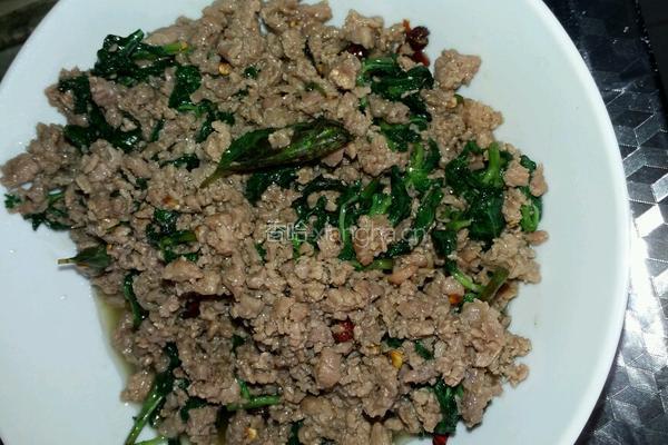 薄荷炒牛肉末的做法图解5