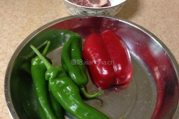 双椒肉丝的做法图解1