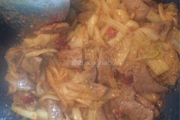 大白菜炒猪肝的做法图解13