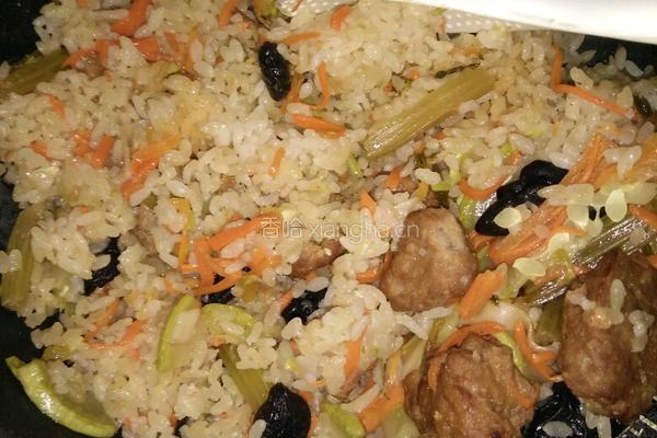 丸子菜煲饭的做法图解7