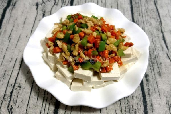 肉丁拌豆腐的做法图解7