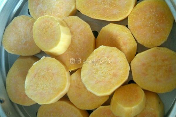 黄金红薯糯米豆沙球的做法图解2