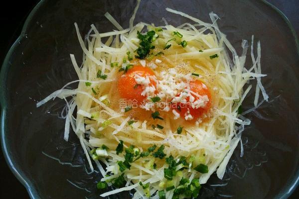 土豆丝鸡蛋饼的做法图解5