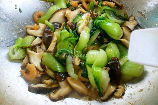 海米香菇油菜的做法图解14