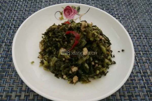 雪菜炒肉末的做法图解5