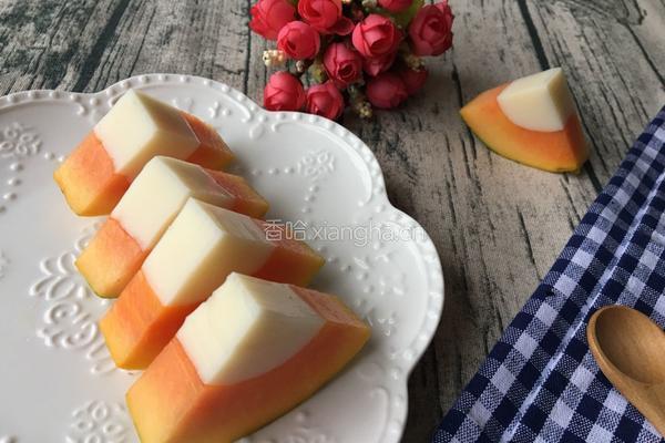 春风十里，不如木瓜牛奶冻的做法图解11