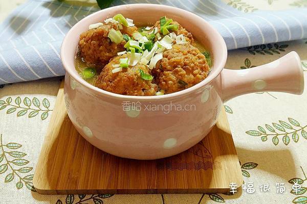 红烧糯米肉圆的做法图解11