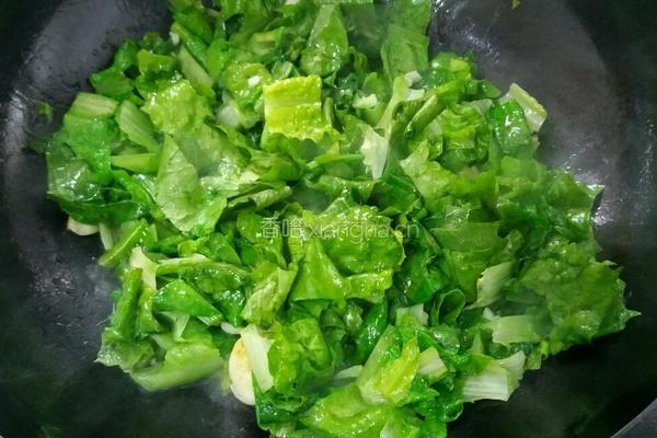 家常蒜米炒莴苣叶的做法图解5