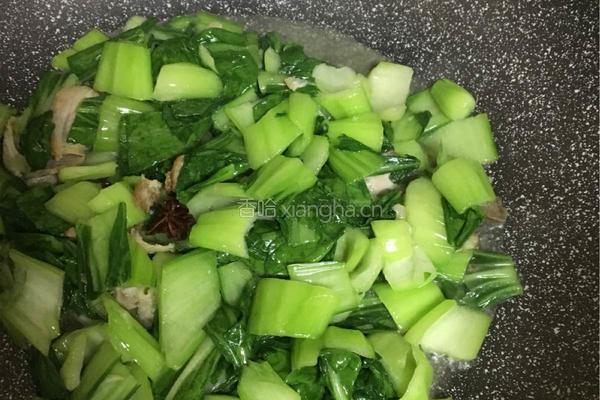 炸肉炒油菜的做法图解5