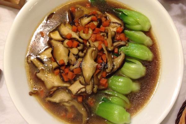 香菇扒菜胆的做法图解8