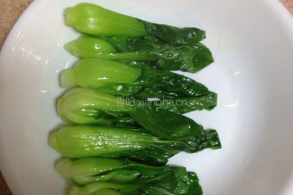 香菇扒菜胆的做法图解4